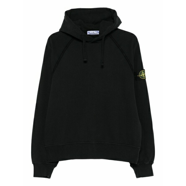 ストーンアイランド メンズ パーカー・スウェットシャツ アウター Cotton hoodie Black