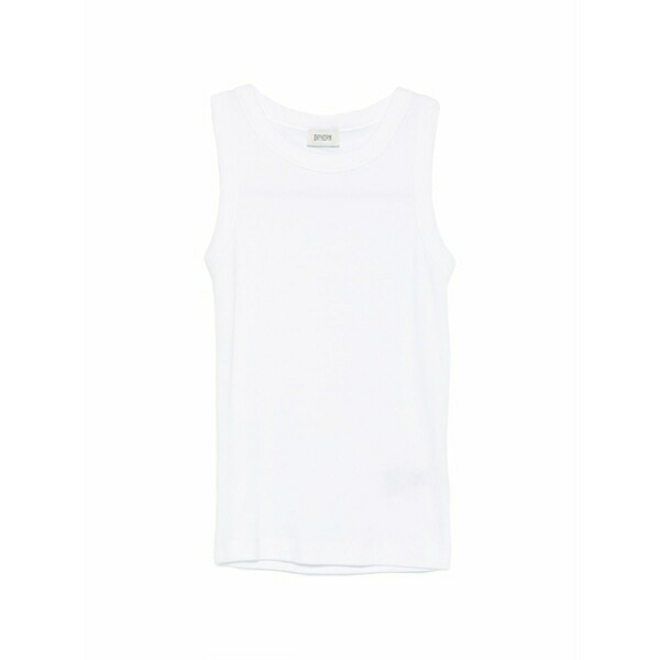 素っ気ない唐きび レディース カットソー トップス Olina sleeveless tank top White