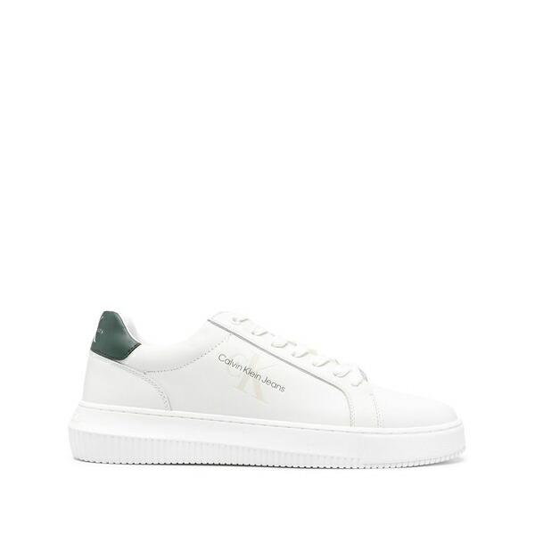 カルバンクライン メンズ スニーカー シューズ Leather sneakers White