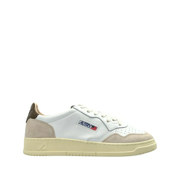 オートリー メンズ スニーカー シューズ Medalist suede-panel sneakers White