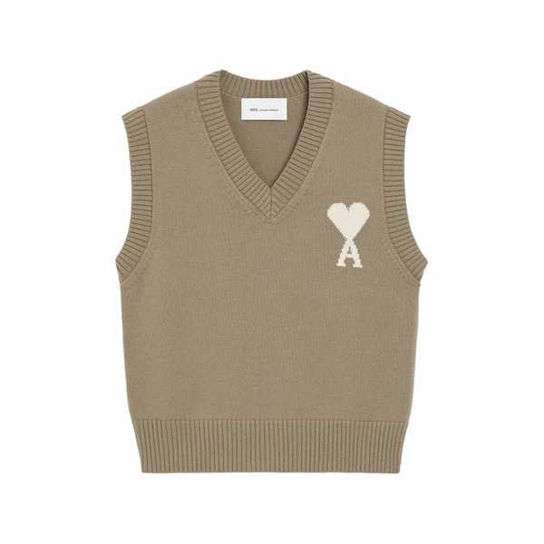意中の女 レディース 編み物\u0026ティーシャツ アウター Ami de coeur v-neck sleeveless sweater Neutrals