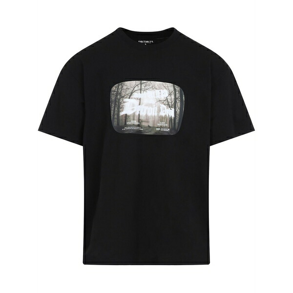 鉄道車両ハート型 メンズ ティーシャツ トップス Greatest flicks t-shirt  Black