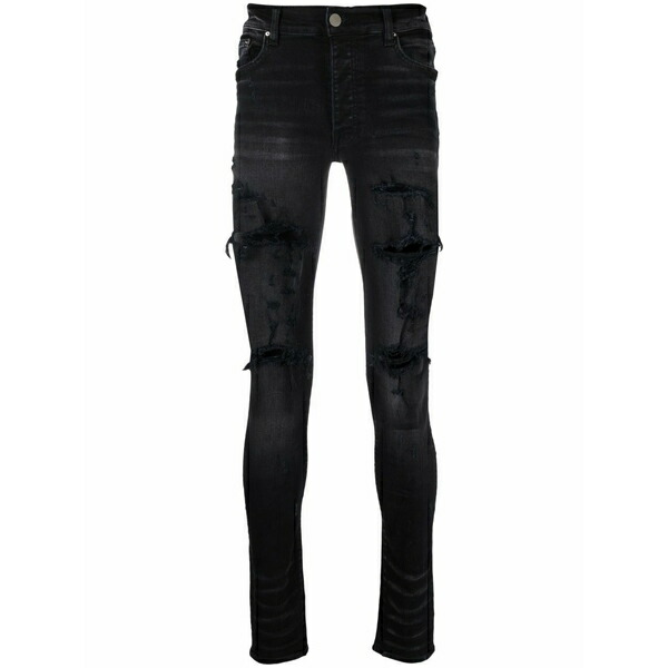アミリ メンズ ジーンズズボン下 ボトムス Distressed skinny jeans Black