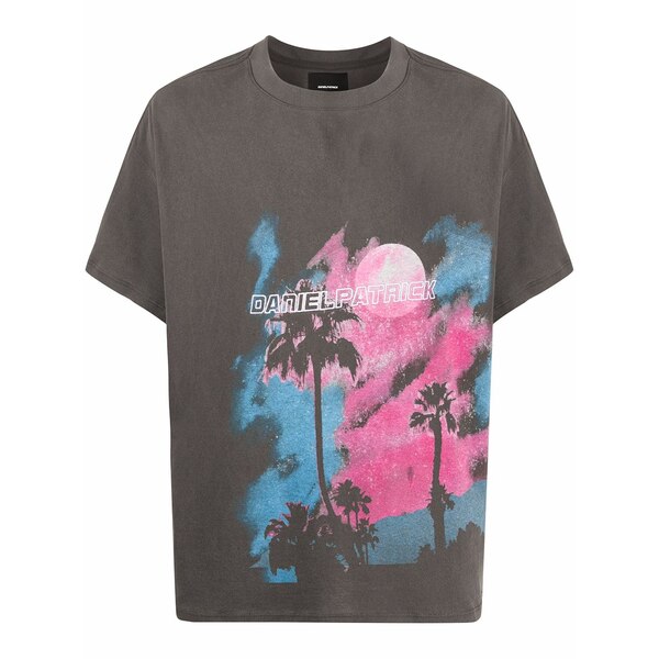 ダニエルパトリック メンズ Tシャツ トップス Graphic-print crew neck t-shirt Grey｜asty