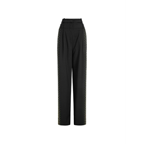 シックス青二才・アーリントン レディース 心地よいズボン下 ボトムス Ivlia embellished trousers Black