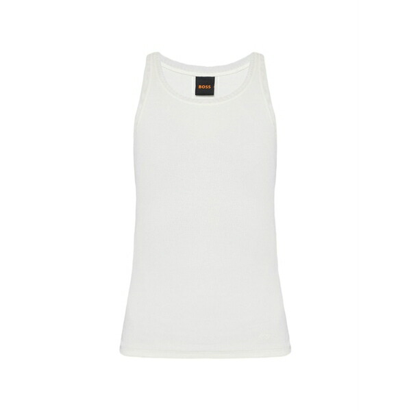 主任者 レディース カットソー トップス Embroidered tank top White