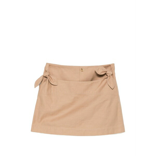 モスキーノ レディース スコート ボトムス Bow-detail a-line mini skirt Neutrals