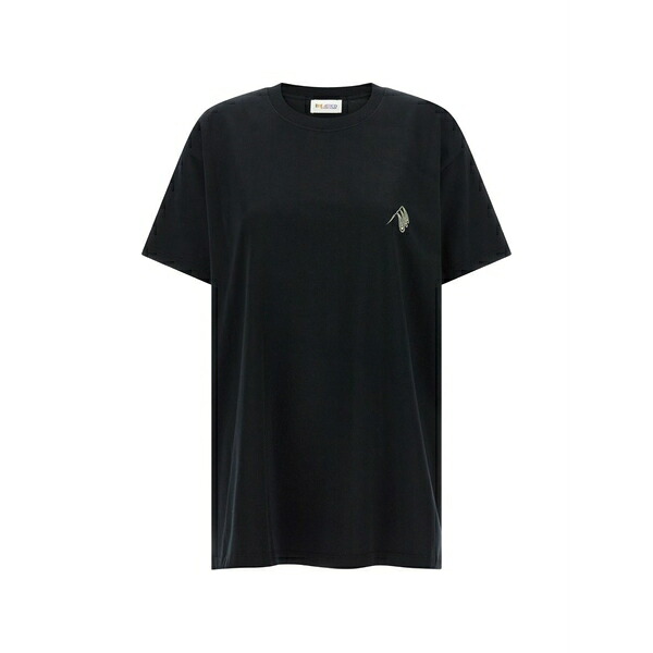 ジ アティコ レディース ティーシャツ トップス Il primo bagno cotton t-shirt Black