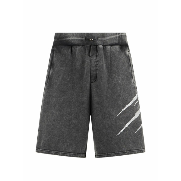 飾り気の無い運動競技 メンズ 心地好いズボン下 ボトムス Washed crackle-print shorts Grey