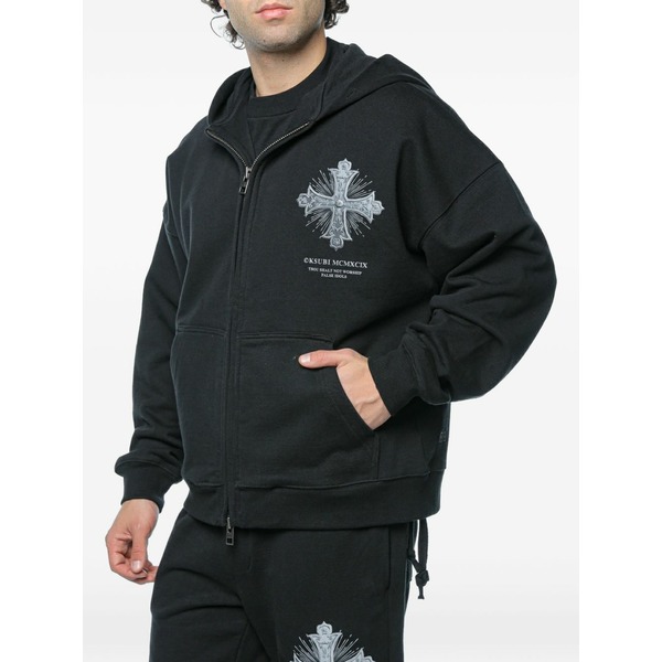 スビ メンズ パーカー・スウェットシャツ アウター False idols ekcess zip-up hoodie Black