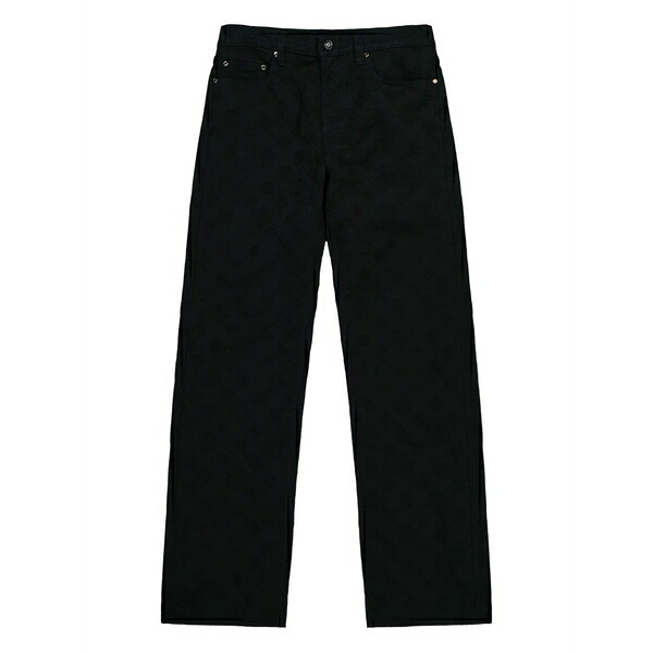 カサブランカ メンズ ジーンズズボン下 ボトムス Logo-patch five-pocket jeans  Black