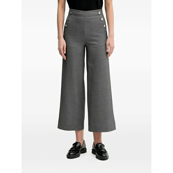 ベネトン  レディース 心地よいズボン下 ボトムス Button-detail trousers Grey