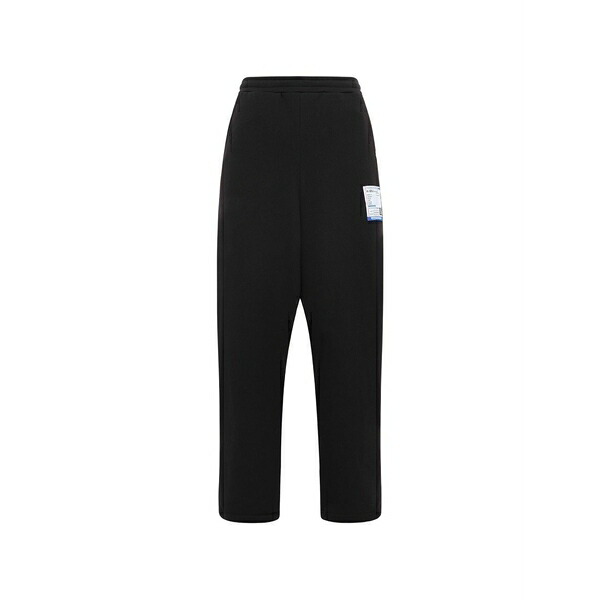 ミハラヤスヒロ メンズ 心地好いズボン下 ボトムス Logo-patch sweat pants Black