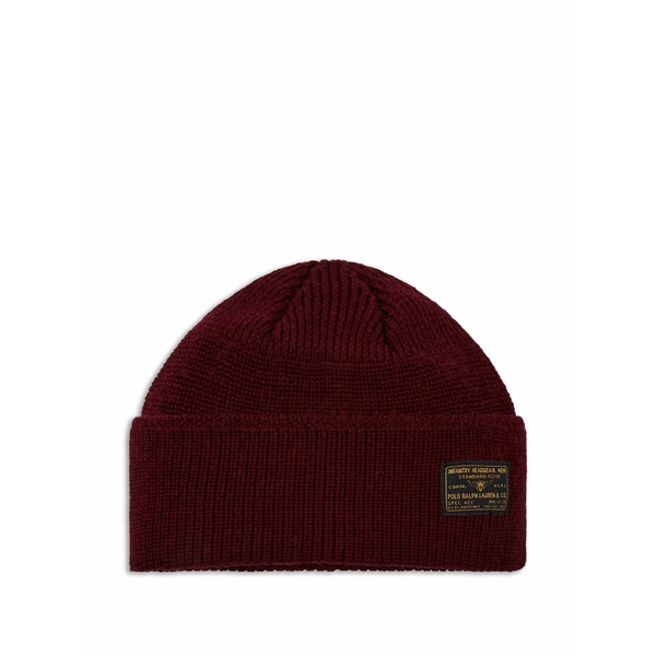 ラルフローレン メンズ 鳥打ち帽 付属物 Red beanie hat Red