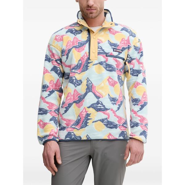 コロンビア メンズ パーカー・スウェットシャツ アウター Patterned buttoned fleece Blue