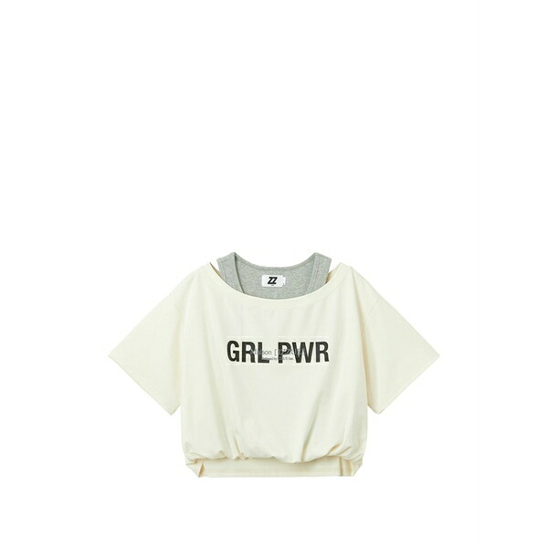 イズエ レディース プルオーバー トップス Layered top Neutrals