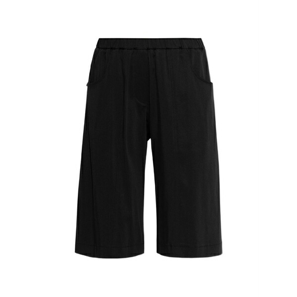 エーケプ レディース 心地好いズボン下 ボトムス Elasticated-waist shorts Black