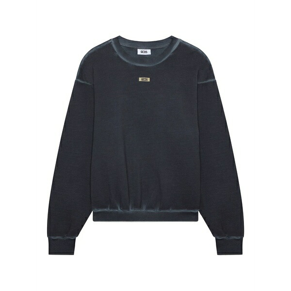 ジーシーディーエス メンズ パーカー・スウェットシャツ アウター Logo-patch sweatshirt Blue｜asty
