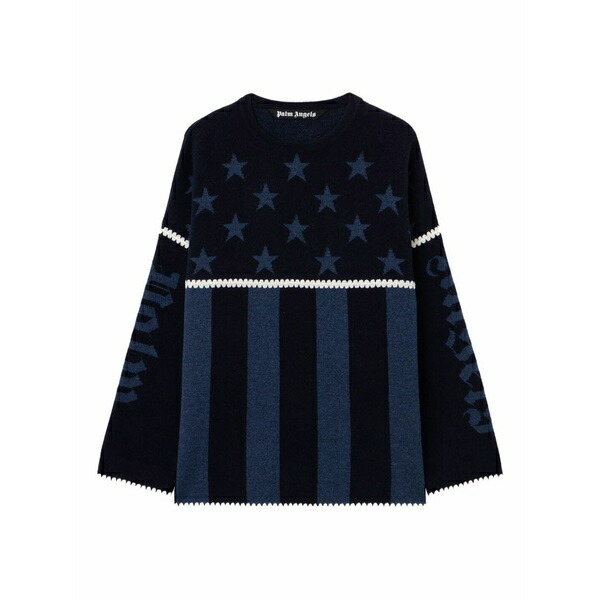 パーム・エンジェルス メンズ 編み物\u0026プルオーバー アウター Stars and stripes sweater Blue