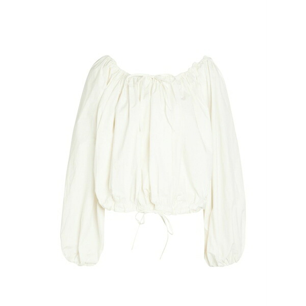 バーナデット レディース シャツ トップス Ally drawstring-hem blouse White｜asty