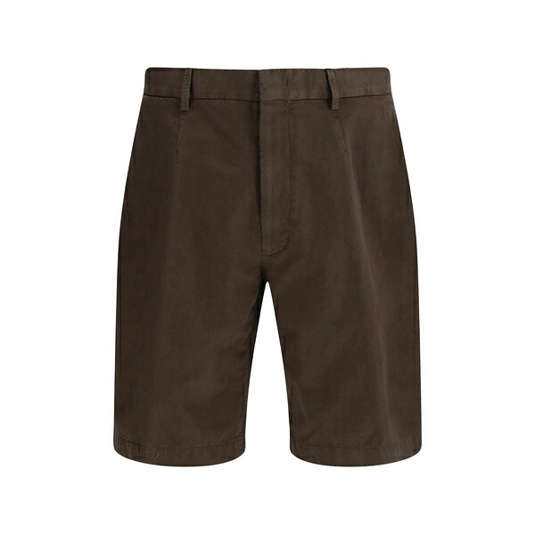 ゼニア メンズ 心地好いズボン下 ボトムス Flap pocket shorts Brown