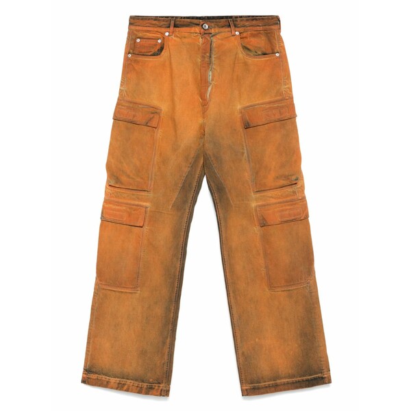 リックオウエンス メンズ ジーンズズボン下 ボトムス Double cargo jeans Orange