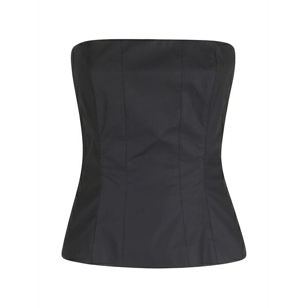 フェデリカ・トシ レディース カットソー トップス Strapless panelled top Black|asty