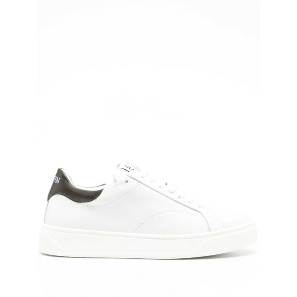 ランバン レディース スニーカー シューズ Logo-patch leather sneakers White