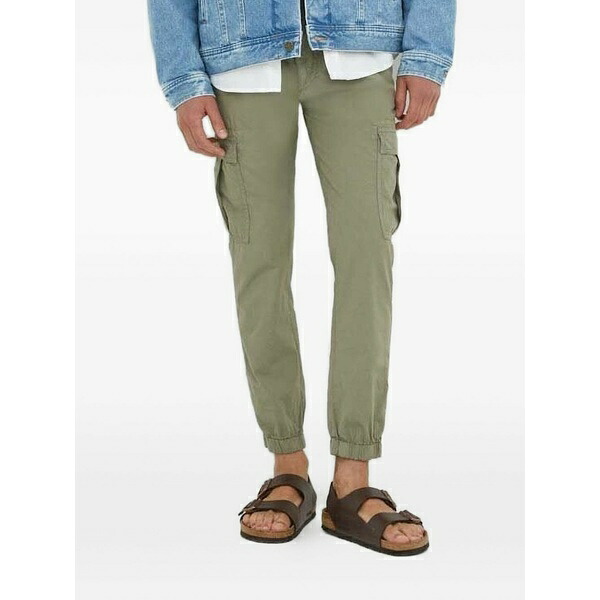 素っ気ない玉蜀黍 メンズ 心地よいズボン下 ボトムス Cargo-pocket jogger pants Green