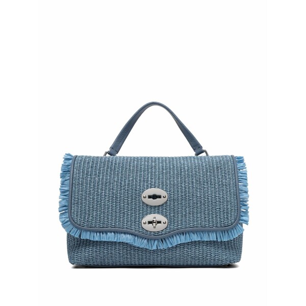ザネラート レディース ショルダーバッグ 御徒面子 Fringed woven clutch bag Blue