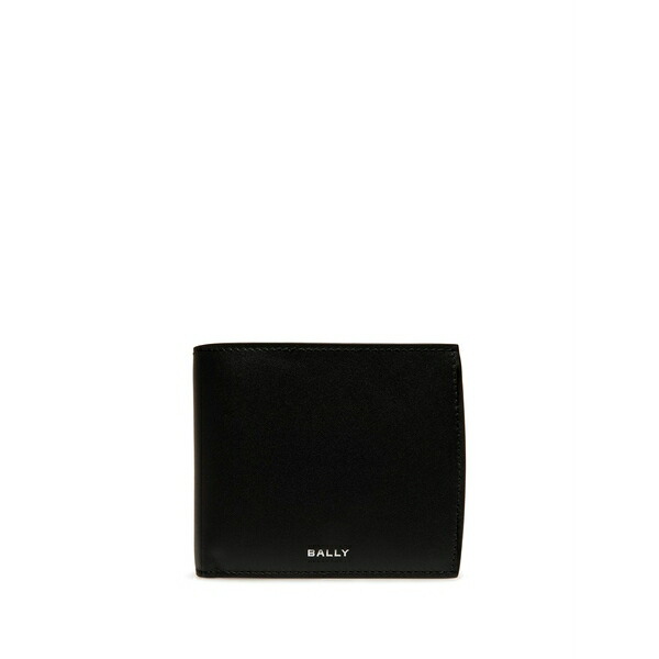 バリー メンズ 札入れ 佩び物 Bi-fold leather wallet Black
