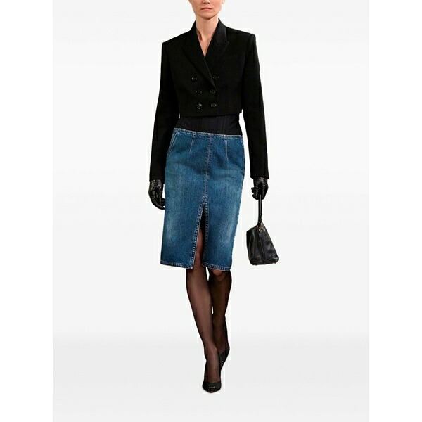 エリザベスフランキ レディース スコート ボトムス Denim MIDI skirt Blue