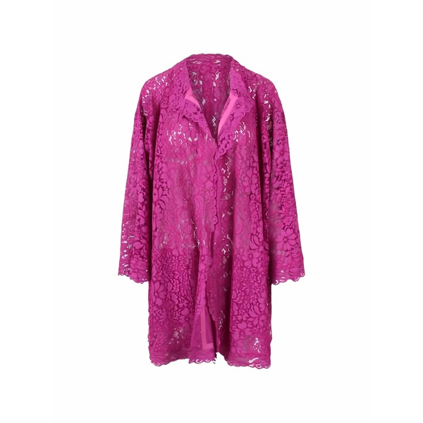ジャンルカ・カパンノロ レディース 厚地の外套 アウター Floral lace coat Pink