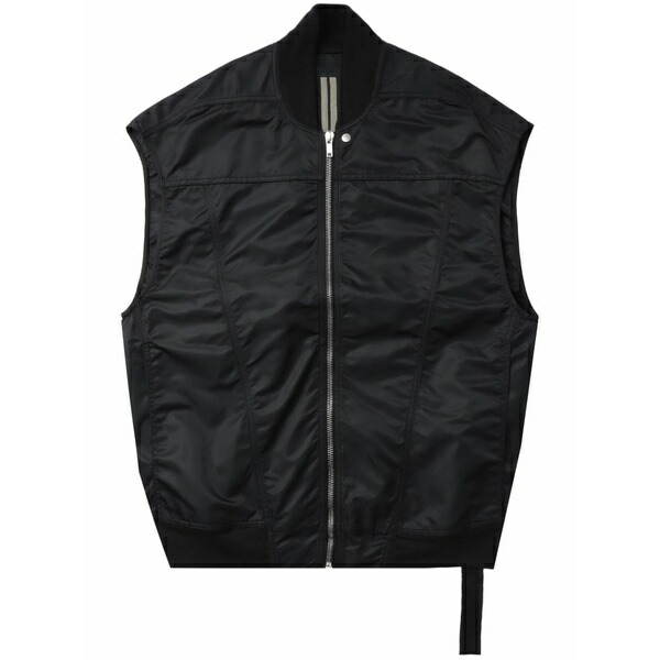 リックオウエンス レディース 上衣＆上衣 アウター Jumbo flight zipped gilet Black