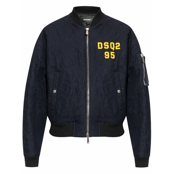 ディースクエアード メンズ 上衣＆上衣 アウター Logo-embroidered bomber jacket  Blue