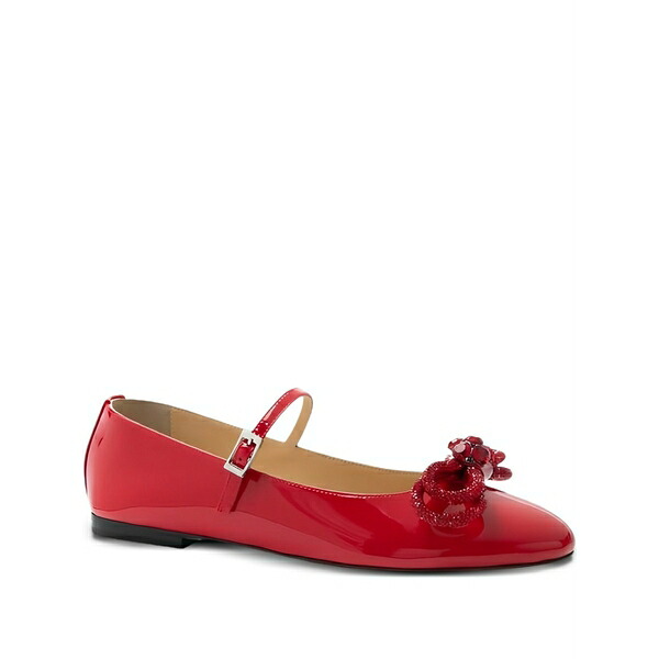 マッハ アンド マッハ レディース サンダル シューズ Bow embellished ballet flats Red