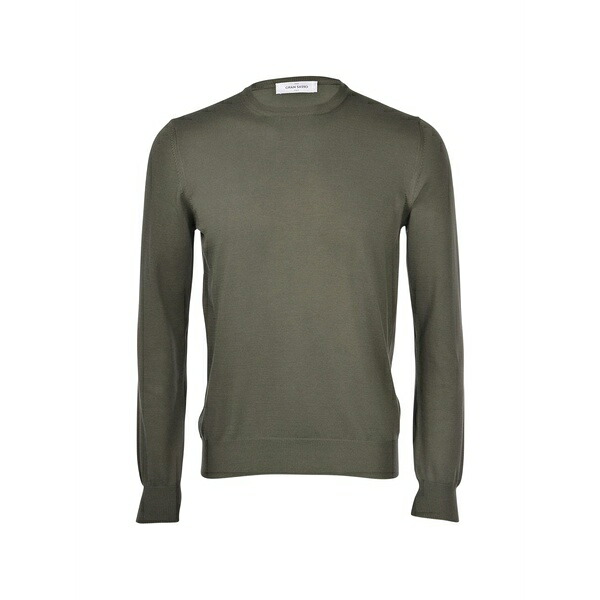 グランサッソ メンズ パーカー・スウェットシャツ アウター Crew-neck sweatshirt Green