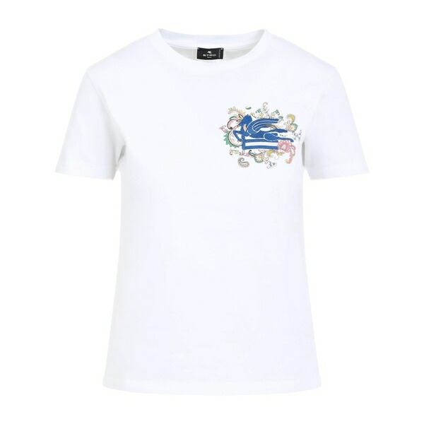エトロ レディース ティーシャツ トップス Pegaso-embroidered t-shirt White