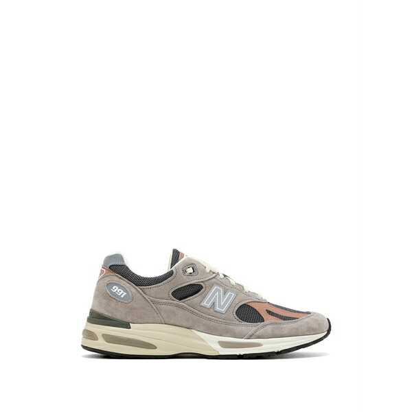 ニュー平衡にする メンズ スニーカー シューズ 991v2 perforated panelled sneakers Grey