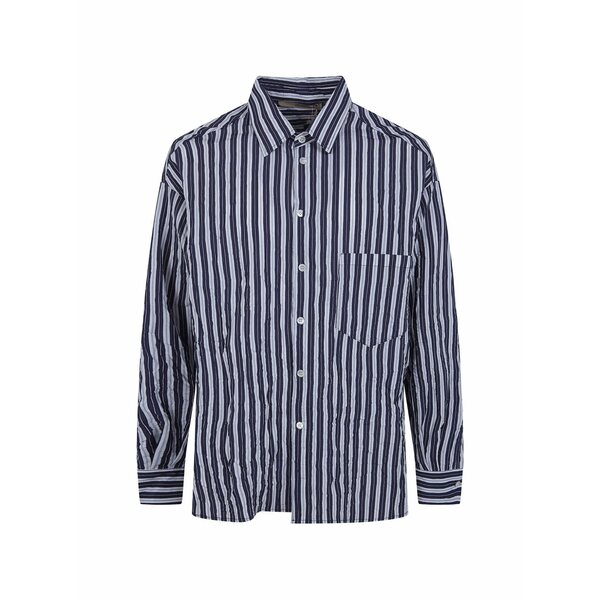 ノール メンズ ティーシャツ トップス Striped-pattern pocket shirt Blue