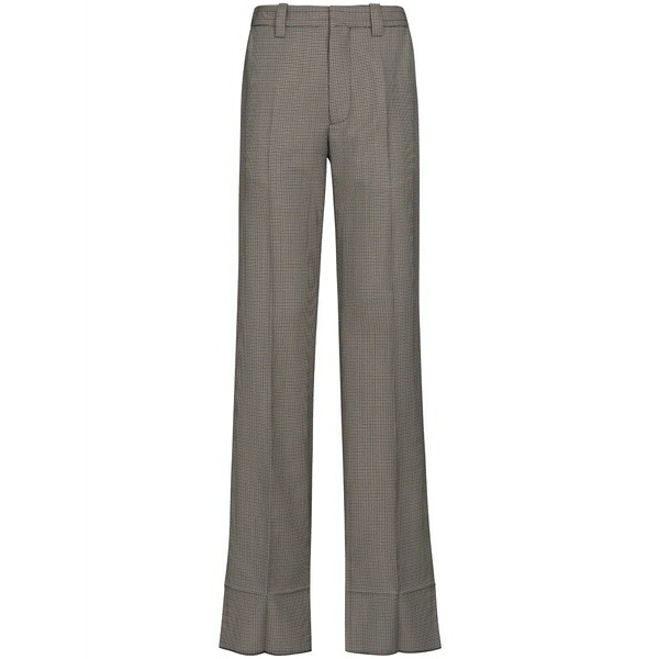 マルニ レディース 心地よいズボン下 ボトムス Houndstooth-pattern straight-leg trousers Black