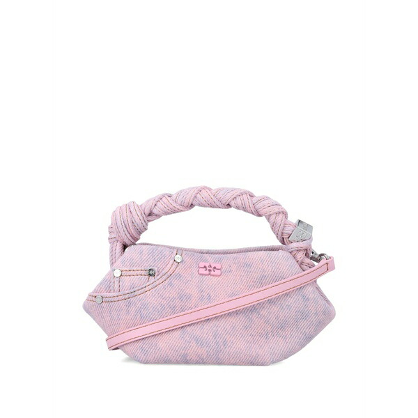 ガニー レディース トートバッグ 御徒面子 Small bou braided tote bag Pink