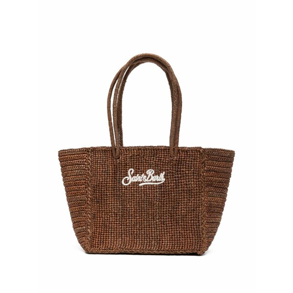 エムシーツーセイントバース レディース ショルダーバッグ 御徒面子 Medium raffia shoulder bag Brown