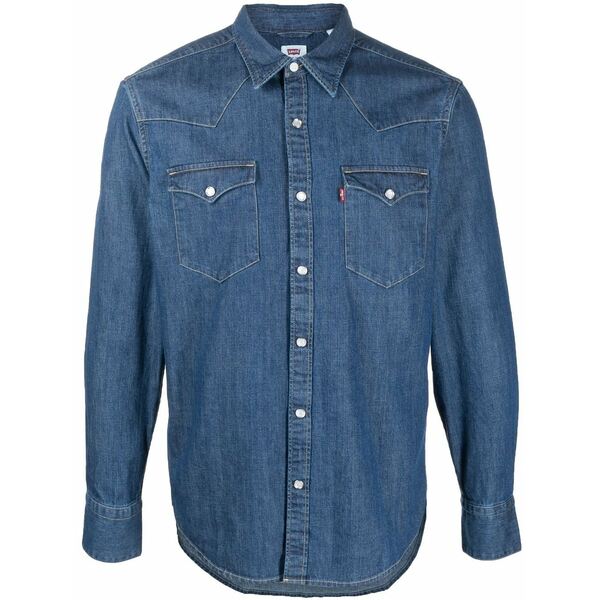 リーヴァイズジーンズ メンズ プルオーバー トップス Long-sleeve denim shirt Blue