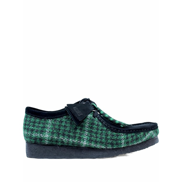 クラークス メンズ ブーツ シューズ Wallabee tweed-check boots Green