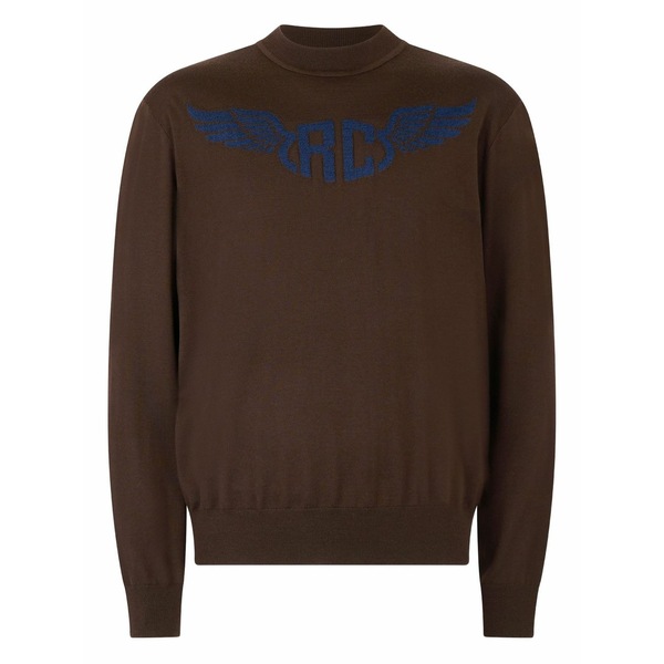 ロベルトカヴァリ メンズ 編み物\u0026ティーシャツ アウター Wool jumper Brown