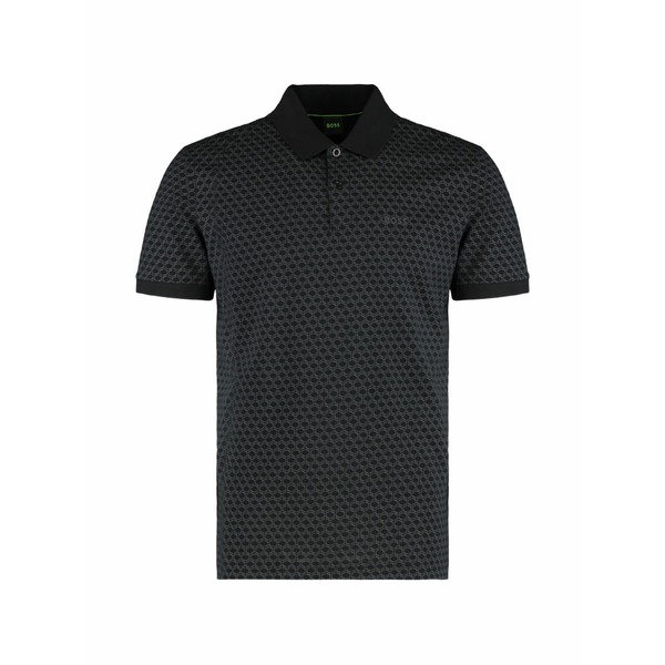 元締め メンズ スポーツシャツ トップス Cotton polo shirt Black