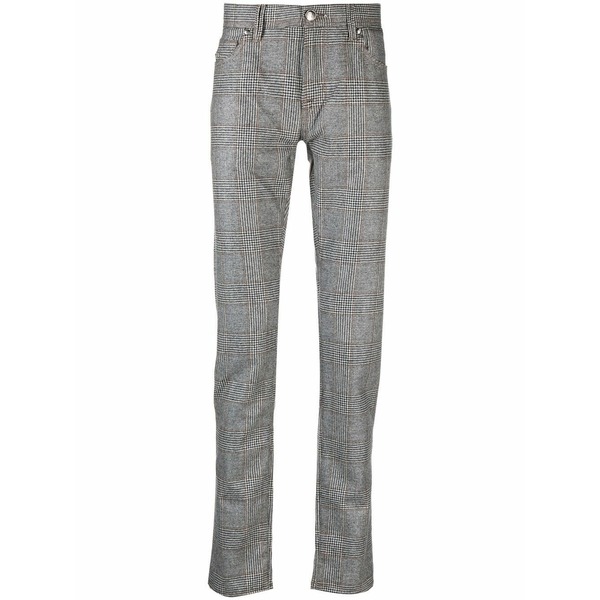 トラマロッサ メンズ 心地好いズボン下 ボトムス Checked straight-leg trousers Neutrals