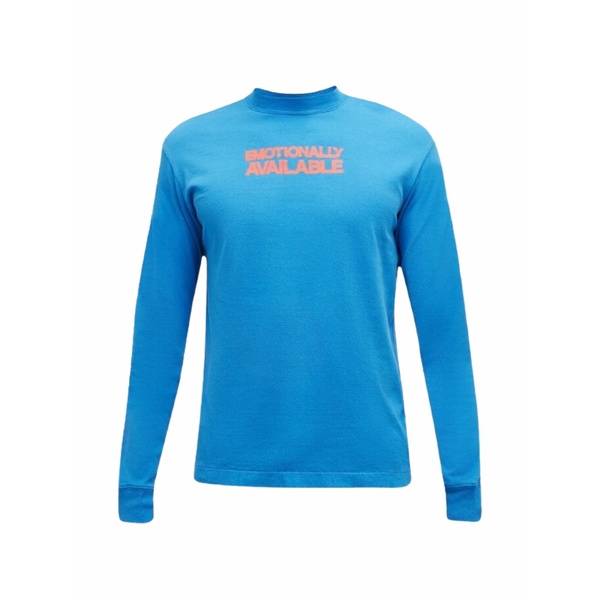 象牙色 メンズ ティーシャツ トップス Long-sleeve t-shirt Blue