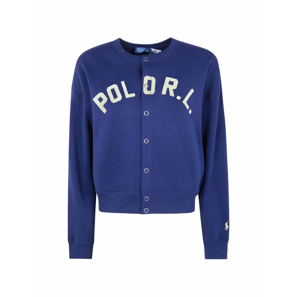 ラルフローレン レディース ニット&セーター アウター Logo-print sweatshirt Blue｜asty